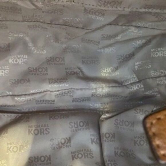 Michael Kors Pebbled Grain Leather Belted Strap Hobo Shoulder Bag Cognac - Picture 4 of 5